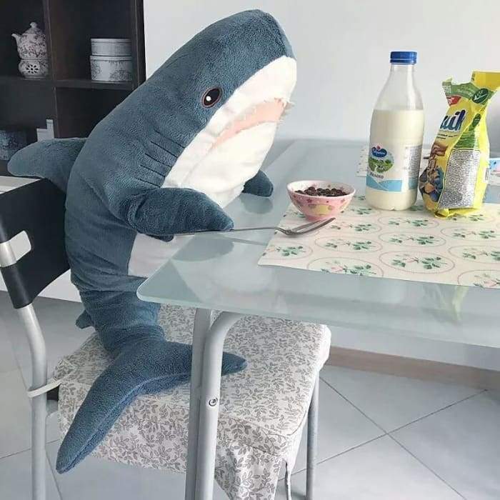 Ma Super Peluche Animaux en peluche 100cm Peluche Requin Blanc