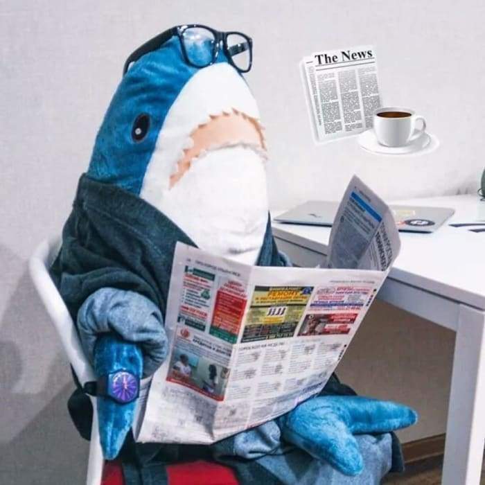 Ma Super Peluche Animaux en peluche 80cm Peluche Requin Blanc