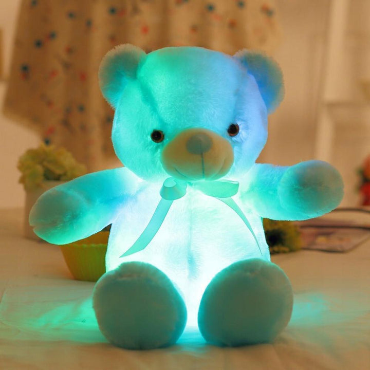 Ma Super Peluche Animaux en peluche Bleu 50 CM Mon ourson lumineux