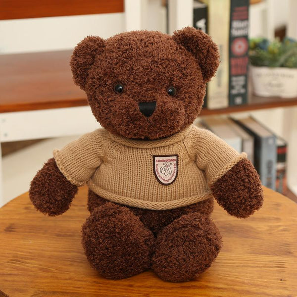Ma Super Peluche Animaux en peluche Brun / 30cm Petit ours dans son tricot