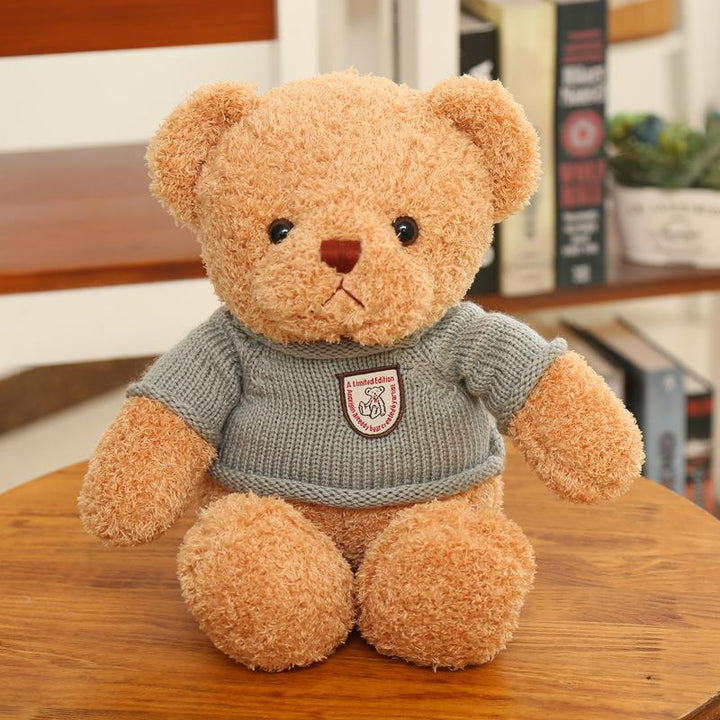 Ma Super Peluche Animaux en peluche Crème / 30cm Petit ours dans son tricot