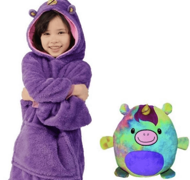 Ma Super Peluche Animaux en peluche Purple / 80cm Sweat Plaid enfant Pet Hoodie