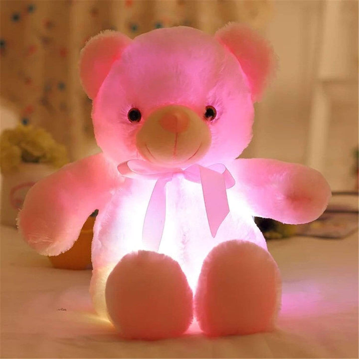 Ma Super Peluche Animaux en peluche Rose 50 CM Mon ourson lumineux