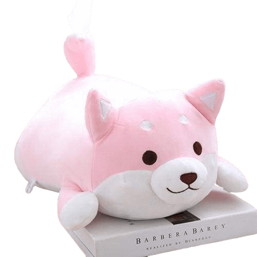 Ma Super Peluche Animaux en peluche Rose yeux ouverts Peluche Chien Shiba inu fatigué