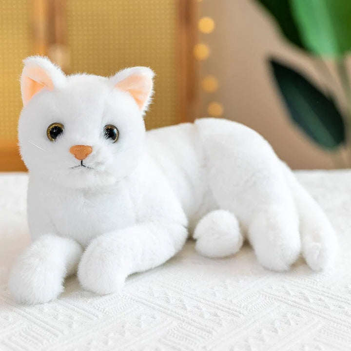 Ma Super Peluche Animaux en peluche White / 30cm Peluche chat couché
