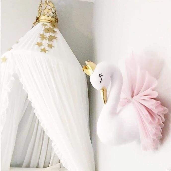 Ma Super Peluche Décoration Cygne blanc en peluche - Décoration murale