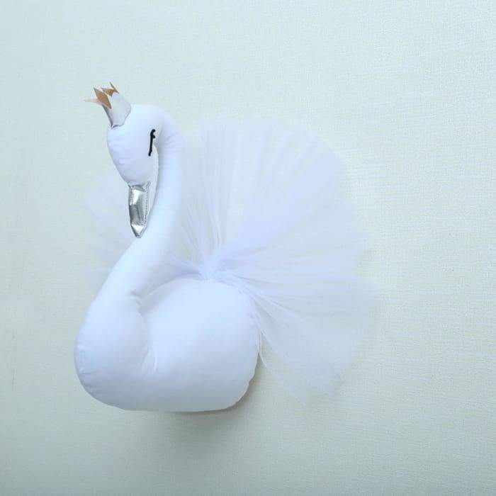 Ma Super Peluche Décoration Cygne blanc en peluche - Décoration murale