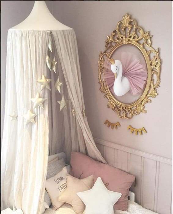 Ma Super Peluche Décoration Cygne blanc en peluche - Décoration murale