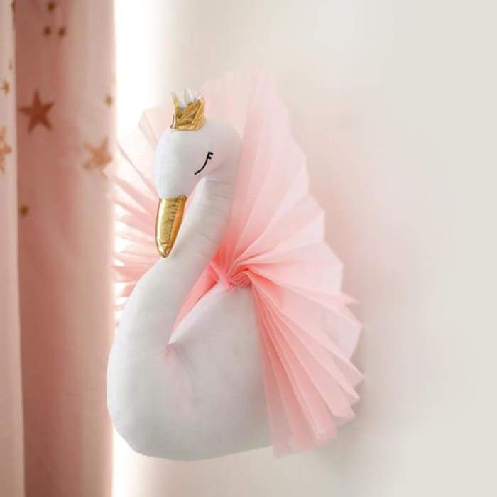 Ma Super Peluche Décoration Cygne blanc en peluche - Décoration murale