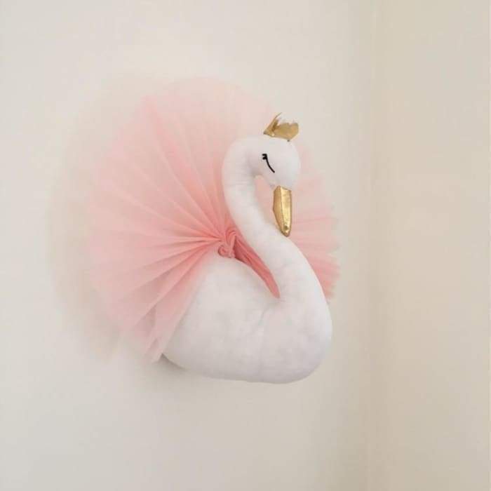 Ma Super Peluche Décoration Cygne blanc en peluche - Décoration murale