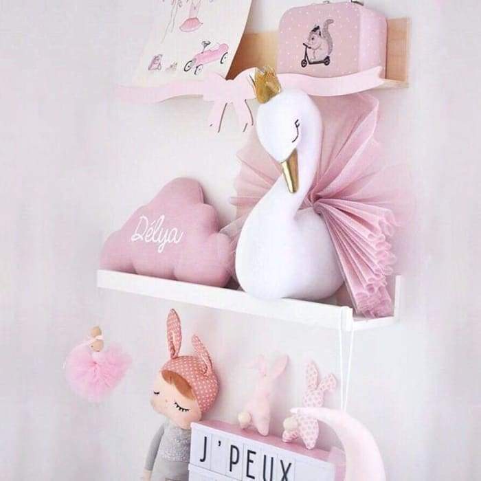 Ma Super Peluche Décoration Cygne blanc en peluche - Décoration murale