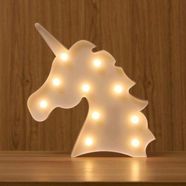 Ma Super Peluche Lumineux Tête Blanche Veilleuse Licorne