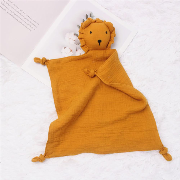 Ma Super Peluche Nos autres produits Moutarde Doudou serviette lion