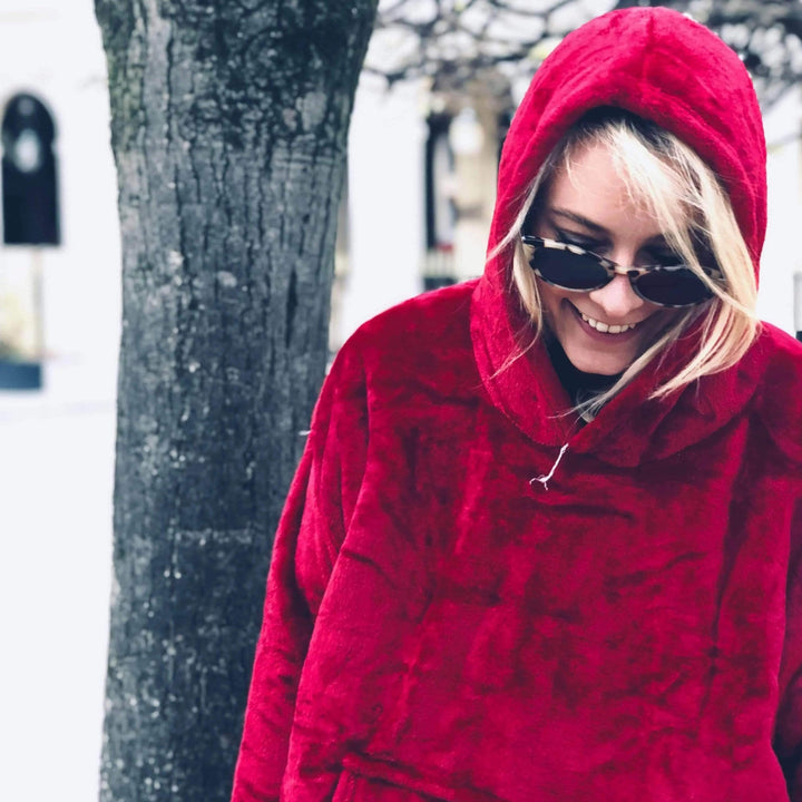 Ma Super Peluche Nos autres produits Rouge Sweat-shirt plaid super confortable