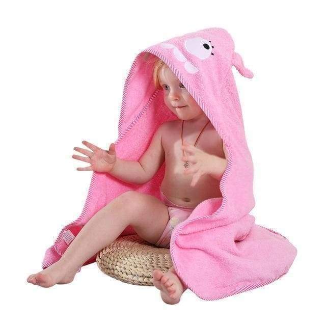 Ma Super Peluche Vêtements bébé Monstre Rose Serviette de bain à capuche animaux pour bébés
